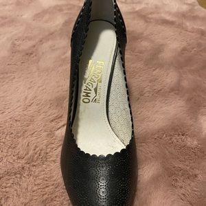 Ferragamo black high heels- never worn